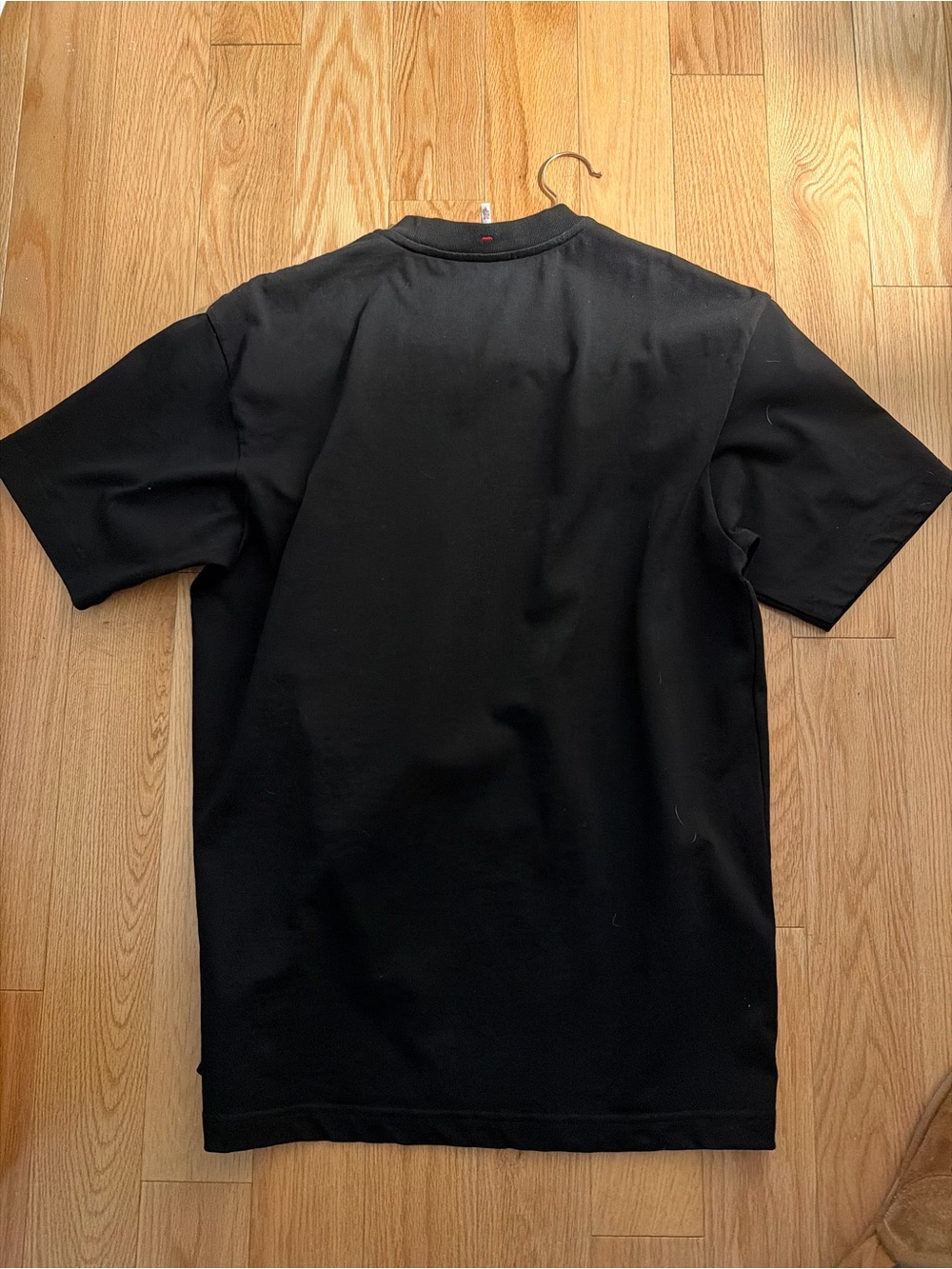 Moncler Black T-Shirt with Blue & White Graphic Panel - Picture 4 of 7